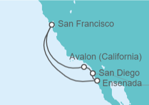 Itinerario del Crucero Estados Unidos (EE.UU.), México - Holland America Line