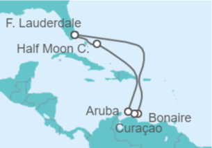Itinerario del Crucero Curaçao, Bonaire, San Eustaquio y Saba, Aruba - Holland America Line