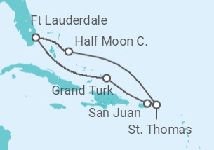 Itinerario del Crucero Bahamas, Puerto Rico, Islas Vírgenes - EEUU - Holland America Line