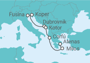 Itinerario del Crucero Croacia, Montenegro, Grecia - Explora Journeys