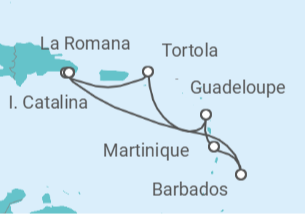Itinerario del Crucero Surcando el Sur del Caribe I - MSC Cruceros