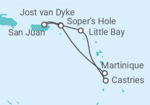Itinerario del Crucero Navidad en el Caribe - Silversea
