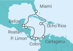 Itinerario del Crucero Jamaica, Colombia, Costa Rica, Honduras - MSC Cruceros