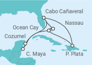 Itinerario del Crucero Bahamas, Estados Unidos, México - MSC Cruceros