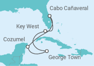 Itinerario del Crucero Estados Unidos, Islas Caimán, México - con vuelos - Celebrity Cruises