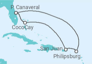 Itinerario del Crucero Caribe Oriental & Perfect day - Con vuelos - Royal Caribbean