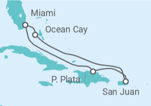 Itinerario del Crucero Puerto Rico y República Dominicana - MSC Cruceros