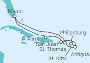 Itinerario del Crucero Islas Vírgenes, St. Maarten, Puerto Rico - MSC Cruceros