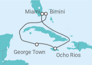 Itinerario del Crucero Calas de Caimán y Cascadas de Jamaica - Virgin Voyages