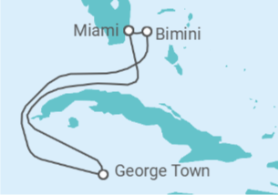 Itinerario del Crucero Millas de las Islas Caimán y la Playa de Bimini - Virgin Voyages