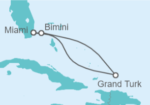 Itinerario del Crucero Miami, Gran Turca y vuelta - Virgin Voyages
