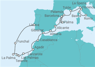 Itinerario del Crucero Islas Canarias - Oceania Cruises