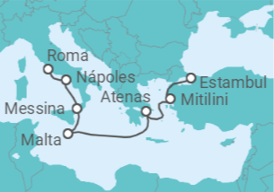 Itinerario del Crucero Lugares y ciudades antiguas - Oceania Cruises