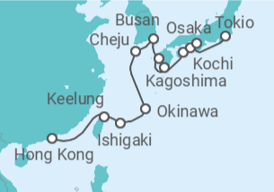 Itinerario del Crucero Jardines de Té Atemporales - Oceania Cruises