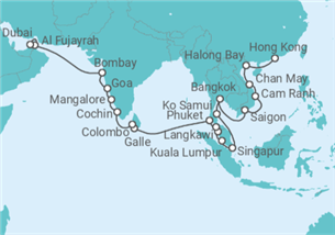 Itinerario del Crucero Exploración de la gran Asia - Oceania Cruises