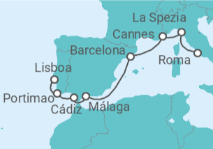 Itinerario del Crucero Amanecer mediterráneo - Oceania Cruises