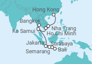 Itinerario del Crucero Linternas y lotos - Oceania Cruises