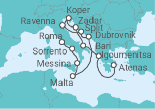 Itinerario del Crucero Mediterráneo Eterno - Oceania Cruises