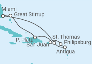 Itinerario del Crucero Ritmos cautivadores de isla - Oceania Cruises