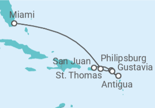 Itinerario del Crucero Puertos de los Navegantes - Oceania Cruises