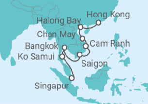 Itinerario del Crucero Reflexiones vietnamitas - Oceania Cruises