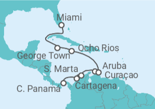Itinerario del Crucero De Panamá a Caribbean Joy - Oceania Cruises