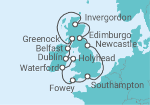 Itinerario del Crucero Reino Unido, Irlanda - Oceania Cruises