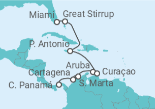 Itinerario del Crucero Panamá e Islas Prístinas - Oceania Cruises