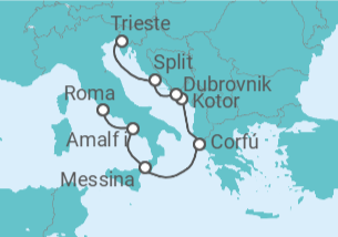 Itinerario del Crucero Reflexiones del Adriático - Oceania Cruises