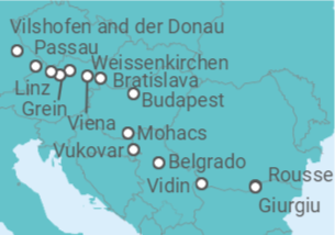 Itinerario del Crucero Gran Danubio - AmaWaterways