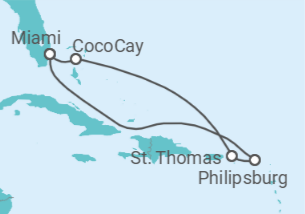 Itinerario del Crucero Caribe Oriental & CocoCay - Royal Caribbean