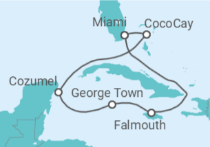 Itinerario del Crucero Jamaica, Islas Caimán, México - Royal Caribbean