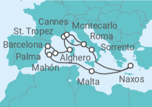 Itinerario del Crucero Un viaje desde los iconos de la Costa Azul hasta el glamur del Grand Prix - Explora Journeys