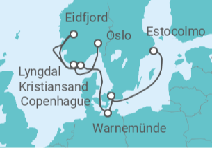 Itinerario del Crucero Dinamarca, Alemania, Noruega - MSC Cruceros