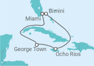 Itinerario del Crucero Islas Caimán y Millas de Jamaica - Virgin Voyages