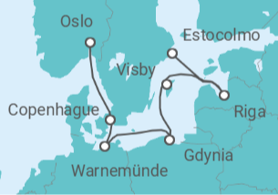Itinerario del Crucero Dinamarca, Alemania, Polonia, Suecia - MSC Cruceros