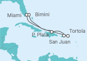 Itinerario del Crucero Noches de noviembre en el Caribe - Virgin Voyages