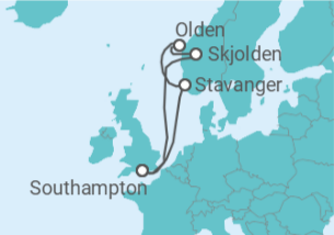 Itinerario del Crucero Noruega - Princess Cruises