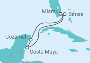 Itinerario del Crucero Cautivadora Costa Maya y Encanto de Cozumel - Virgin Voyages