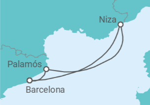 Itinerario del Crucero España, Francia - Azamara