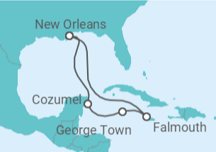 Itinerario del Crucero Caribe Occidental - Royal Caribbean