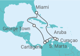 Itinerario del Crucero Un viaje de encanto caribeño y belleza natural espectacular - Explora Journeys