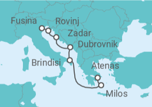 Itinerario del Crucero Un viaje por los encantos del Adriático y las maravillas del Egeo - Explora Journeys