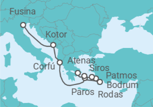 Itinerario del Crucero Un viaje desde las maravillas del Adriático hasta las leyendas del Egeo - Explora Journeys