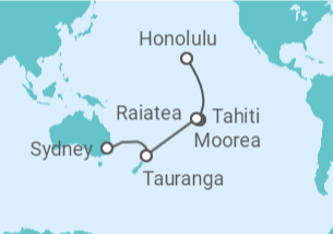 Itinerario del Crucero Polinesia Francesa, Nueva Zelanda - Royal Caribbean