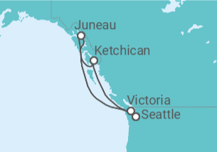 Itinerario del Crucero Alaska - Cunard