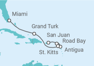 Itinerario del Crucero Un viaje por joyas del Caribe y costas llenas de color - Explora Journeys