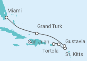 Itinerario del Crucero Un viaje por un tapiz caribeño de serenidad y esplendor - Explora Journeys