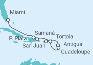 Itinerario del Crucero Un viaje de festividades espectaculares y maravillas caribeñas - Explora Journeys
