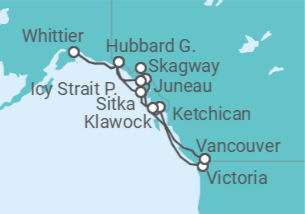 Itinerario del Crucero Alaska - Regent Seven Seas